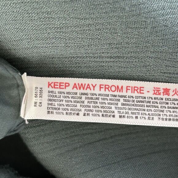 Free People Angela Jumpsuit Sz Small Wide Leg Green Boho Lace Ruffle Festival - Picture 16 of 16